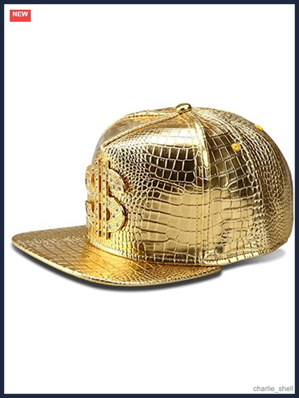 PU Leather Cotton Blend Adjustable Snapback Baseball Cap Unisex